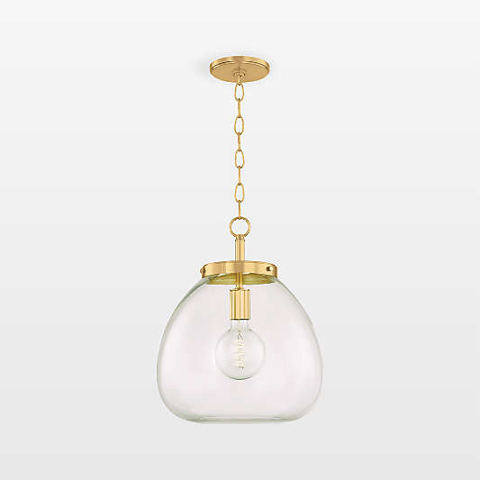 Clovelly Brass Pendant Large
