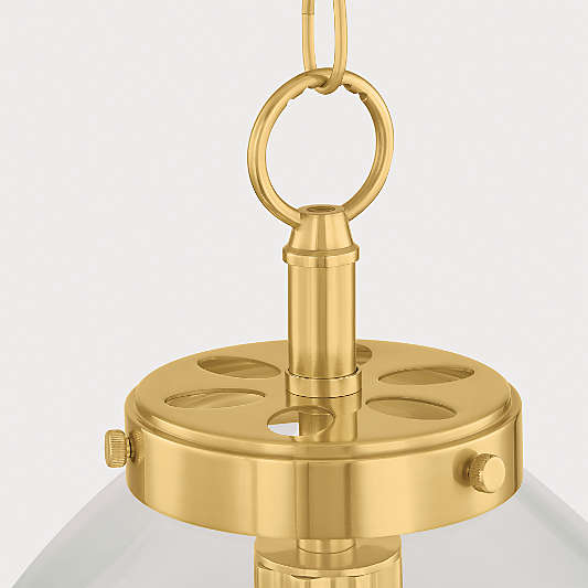 Clovelly Brass Pendant Small