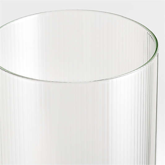 Clear Fluted Glass Taper Candle Holder Sleeve Tall 22"