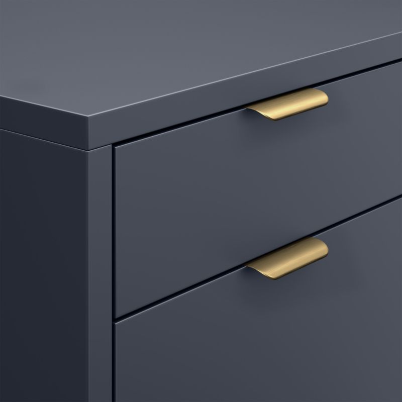 Classic 48" Navy Blue Wood 3-Drawer Kids Desk - image 8 of 10