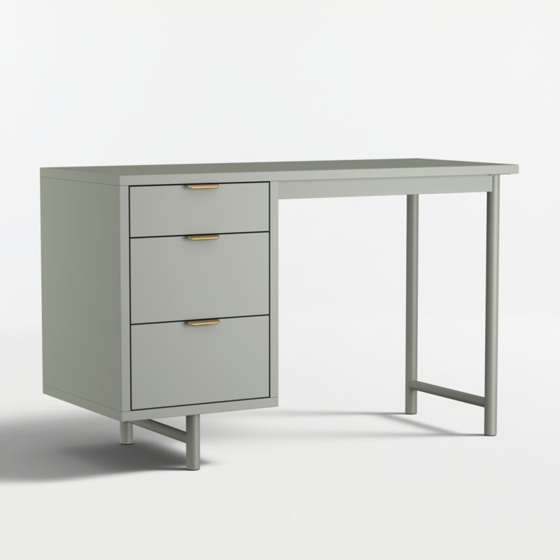 Classic 48" Green Wood 3-Drawer Kids Desk - image 6 of 11