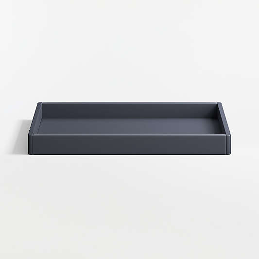 Classic Deep Navy Blue Wood Baby Changing Table Topper