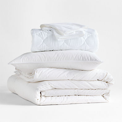 View Classic Down Queen Bedding Insert Bundle with Feather Down Pillows & Protectors details