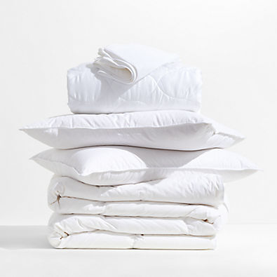 View Classic Down King Bedding Insert Bundle with Feather Down Pillows & Protectors details
