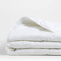 Classic Organic Cotton Down-Alternative Medium Weight King Duvet Insert + Reviews | Crate & Barrel