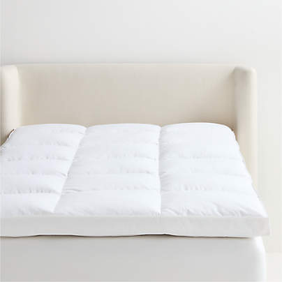 Classic Organic Cotton Twin XL Down Feather Mattress Topper