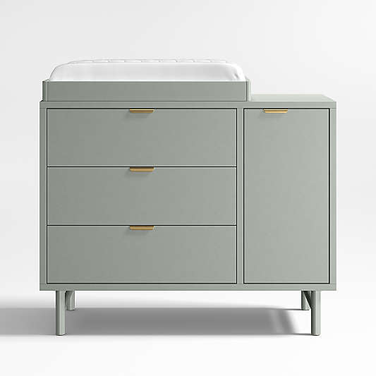 Classic Laurel Green Baby Changing Table Topper