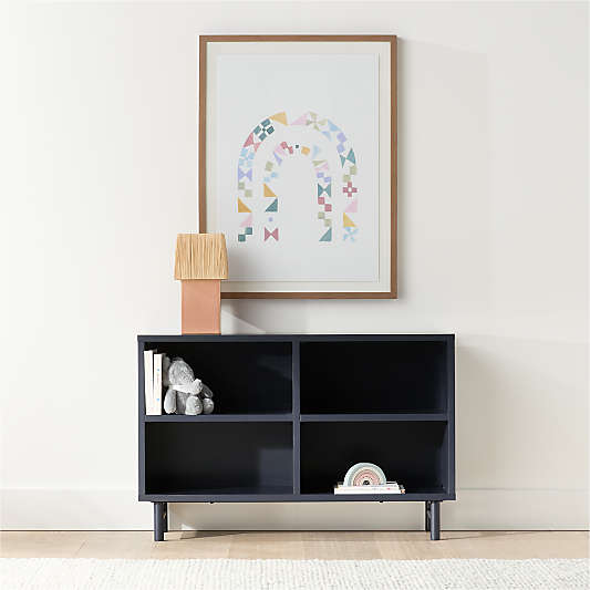 Classic 46" Deep Navy Blue Wood Kids Low Bookcase