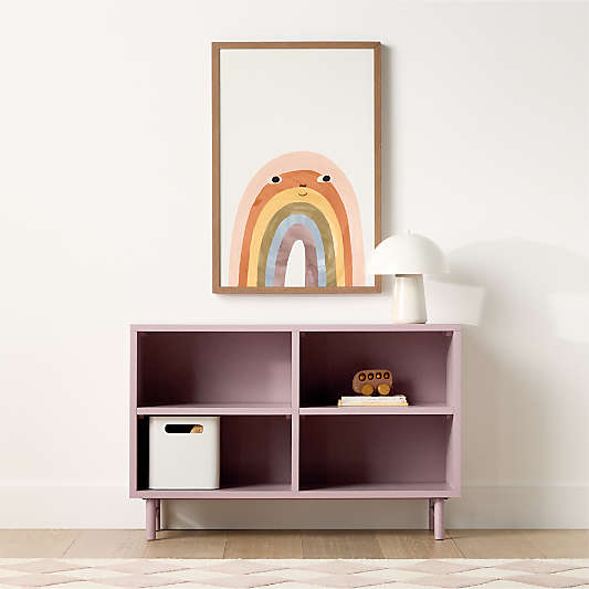 Classic 46" Lilac Rose Wood Kids Low Bookcase