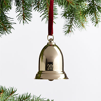 View Gold Classic Bell 2026 Christmas Tree Ornament details
