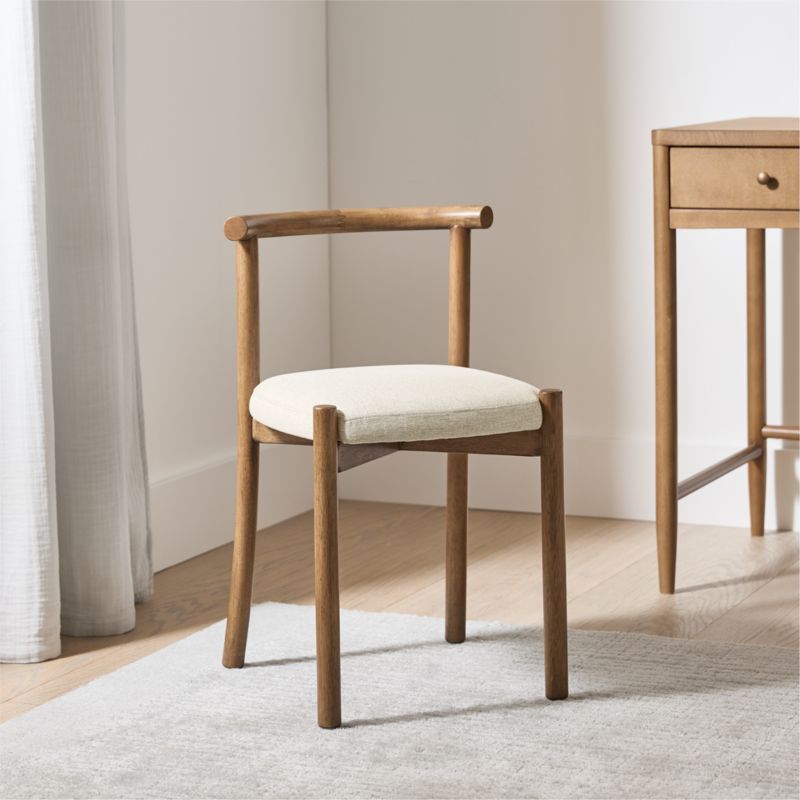 Classic Wood and Upholstered Kids Desk Chair - image 2 of 12