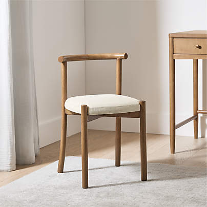 Classic Wood and Upholstered Kids Desk Chair