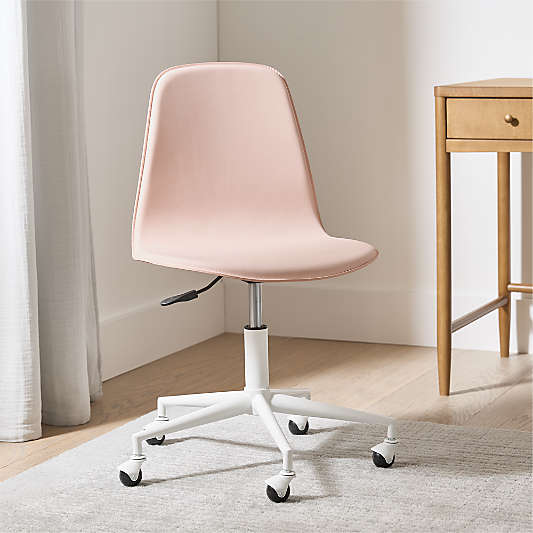 Class Act Elegant Pink & White Adjustable Kids Desk Chair