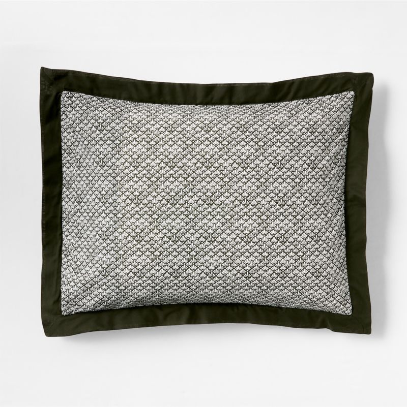 Celeste Organic Cotton Ficus Green Trees Standard Reversible Bed Pillow Sham - image 4 of 5