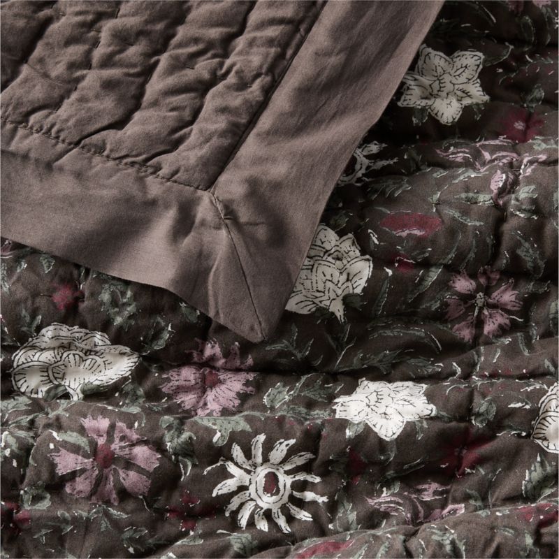 Celeste Organic Cotton Moody Flora Full/Queen Quilt - image 1 of 4
