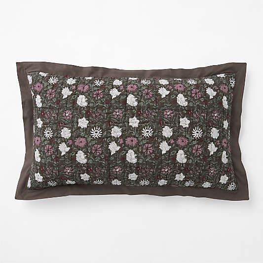 Celeste Organic Cotton Moody Flora King Bed Pillow Sham