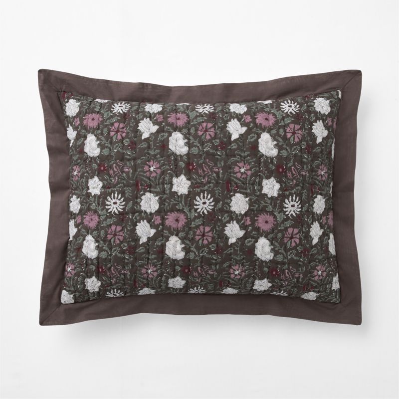 Viewing product image Celeste Organic Cotton Moody Flora Standard Bed Pillow Sham - image 1 of 2