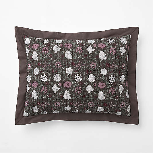 Celeste Organic Cotton Moody Flora Bed Pillow Sham