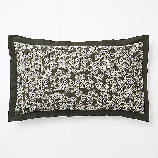 Celeste Organic Cotton Winding Garden Reversible King Bed Pillow Sham