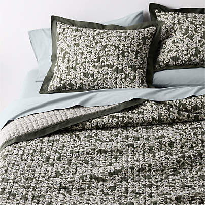 Celeste Organic Cotton Winding Garden Reversible Full/Queen Quilt