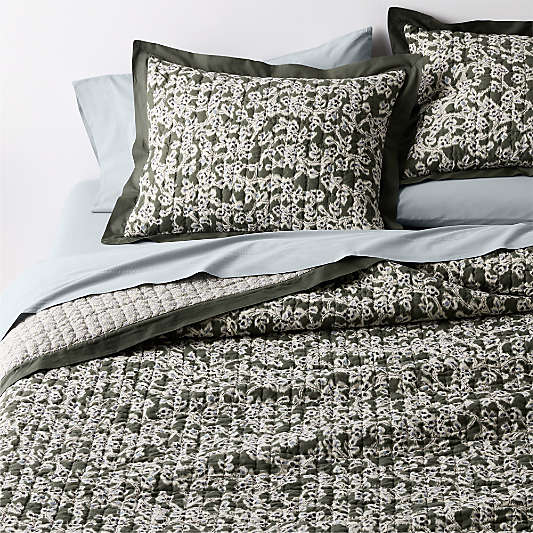 Celeste Organic Cotton Winding Garden Reversible Bed Pillow Sham