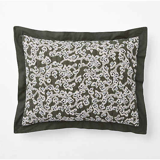 Celeste Organic Cotton Winding Garden Reversible Bed Pillow Sham