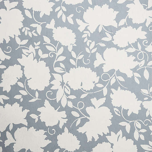 Celeste Mist Blue Floral Wallpaper