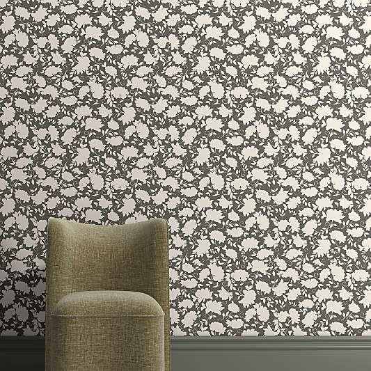Celeste Burnt Green Floral Wallpaper
