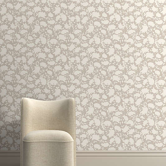 Celeste Taupe Floral Wallpaper