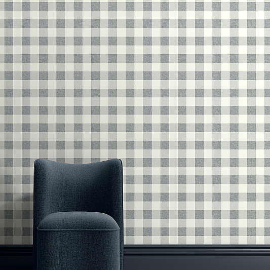 Colette Slate Gingham Wallpaper