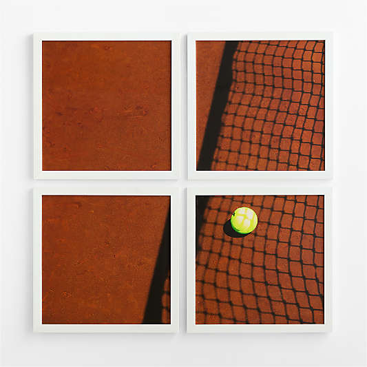 Clay Court Quadrant Wall Art on Maple Wood 40" x 40" by Venus Williams