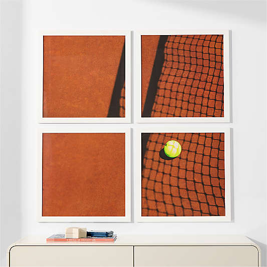 Clay Court Quadrant Wall Art on Maple Wood 40" x 40" by Venus Williams