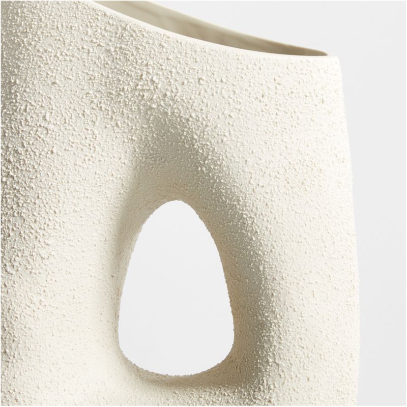 Clyborne Textured White Ceramic Vase 16"