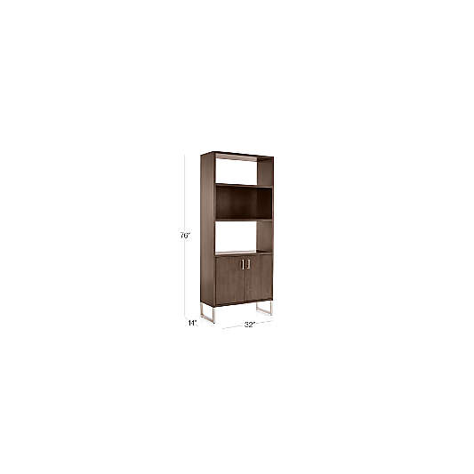 Clybourn 32" Cocoa Storage Bookcase