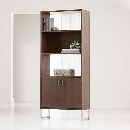 Clybourn 32" Cocoa Storage Bookcase