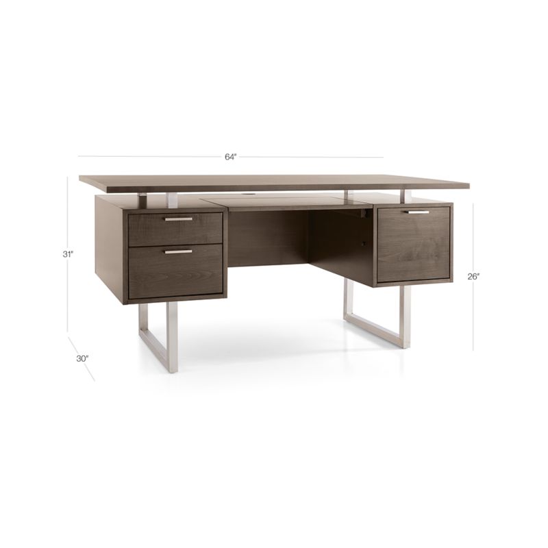 View Clybourn Cocoa Executive Desk - image 2 of 11