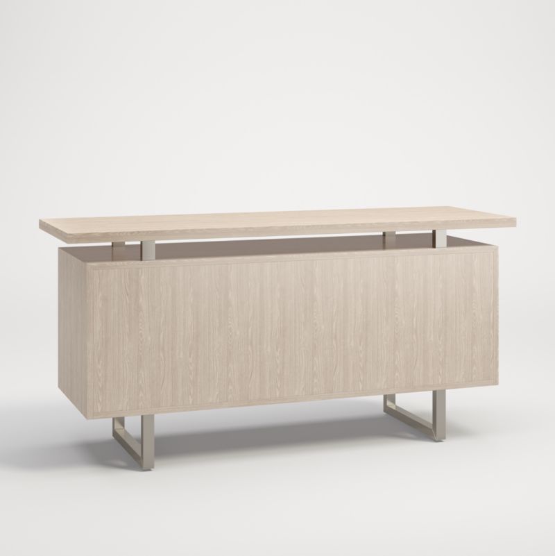 Clybourn Pickled Oak Credenza - image 3 of 6