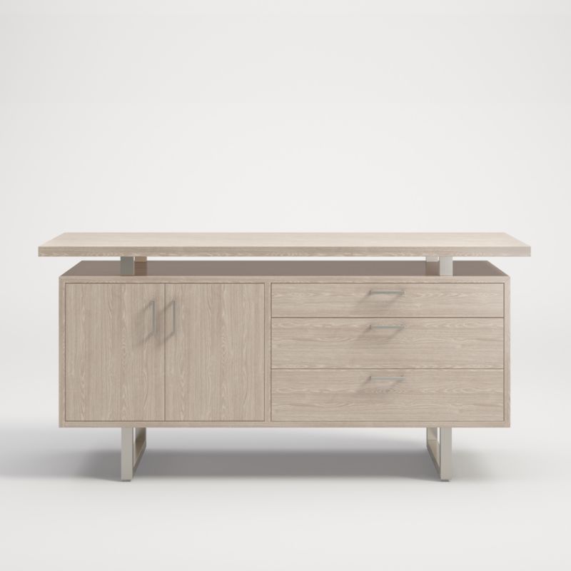 Clybourn Pickled Oak Credenza