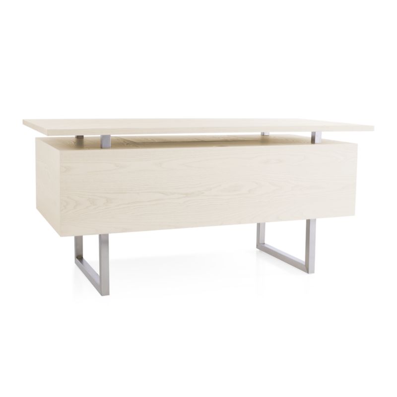 Clybourn Cream Executive Desk - image 6 of 10