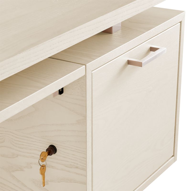 Clybourn Cream Executive Desk - image 8 of 10