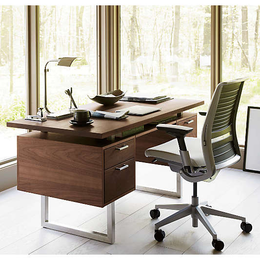 Clybourn Walnut Executive Desk