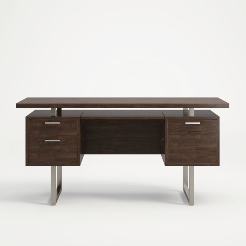 Clybourn Charcoal Cherry Executive Desk