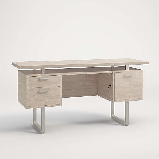 Clybourn Pickled Oak Executive Desk