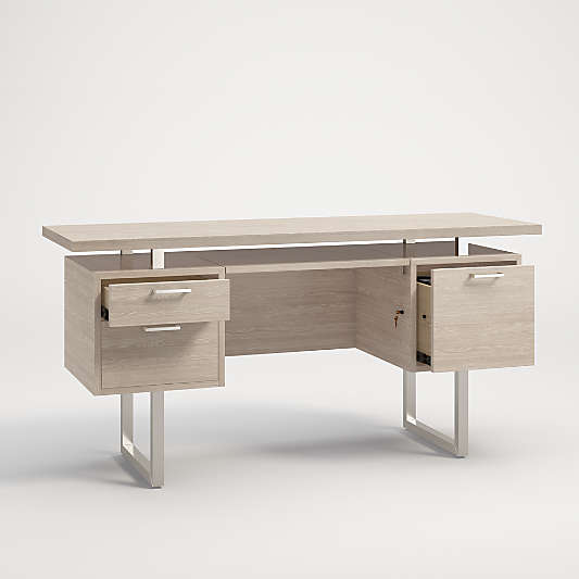 Clybourn Pickled Oak Executive Desk