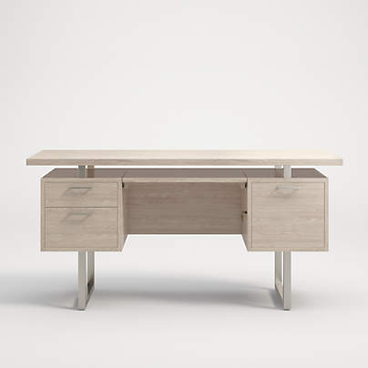 Clybourn Pickled Oak Executive Desk