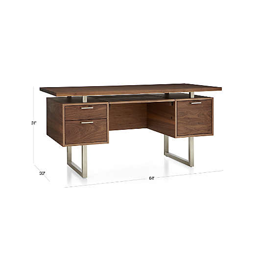 Clybourn Walnut Executive Desk