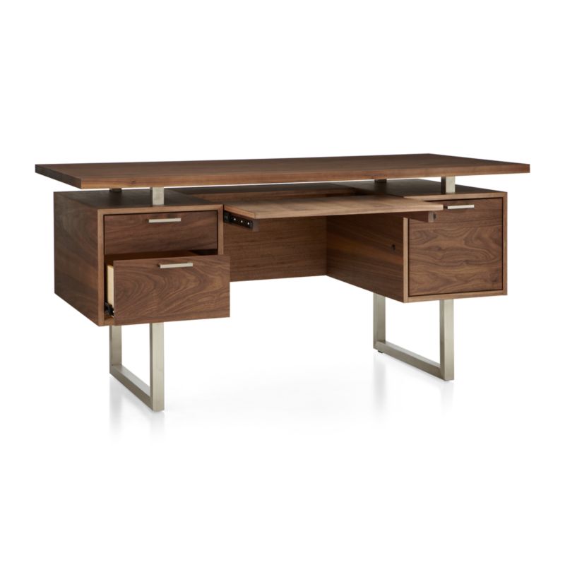 Clybourn Walnut Executive Desk - image 10 of 16