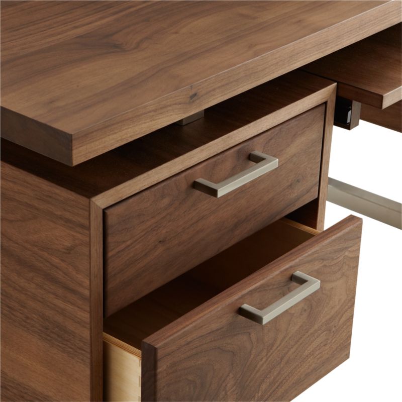 Clybourn Walnut Executive Desk - image 11 of 16