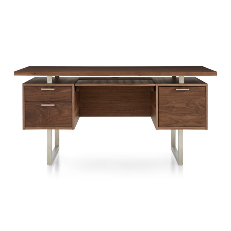 Clybourn Walnut Executive Desk - image 12 of 16