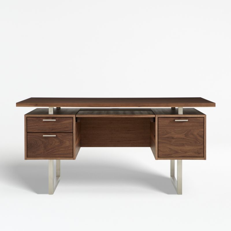 Clybourn Walnut Executive Desk - image 0 of 16